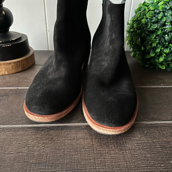 Kork Ease Kecia Black Leather Suede Ankle Zip Bootie Boots Size 7M KE0003409 - Picture 2 of 8